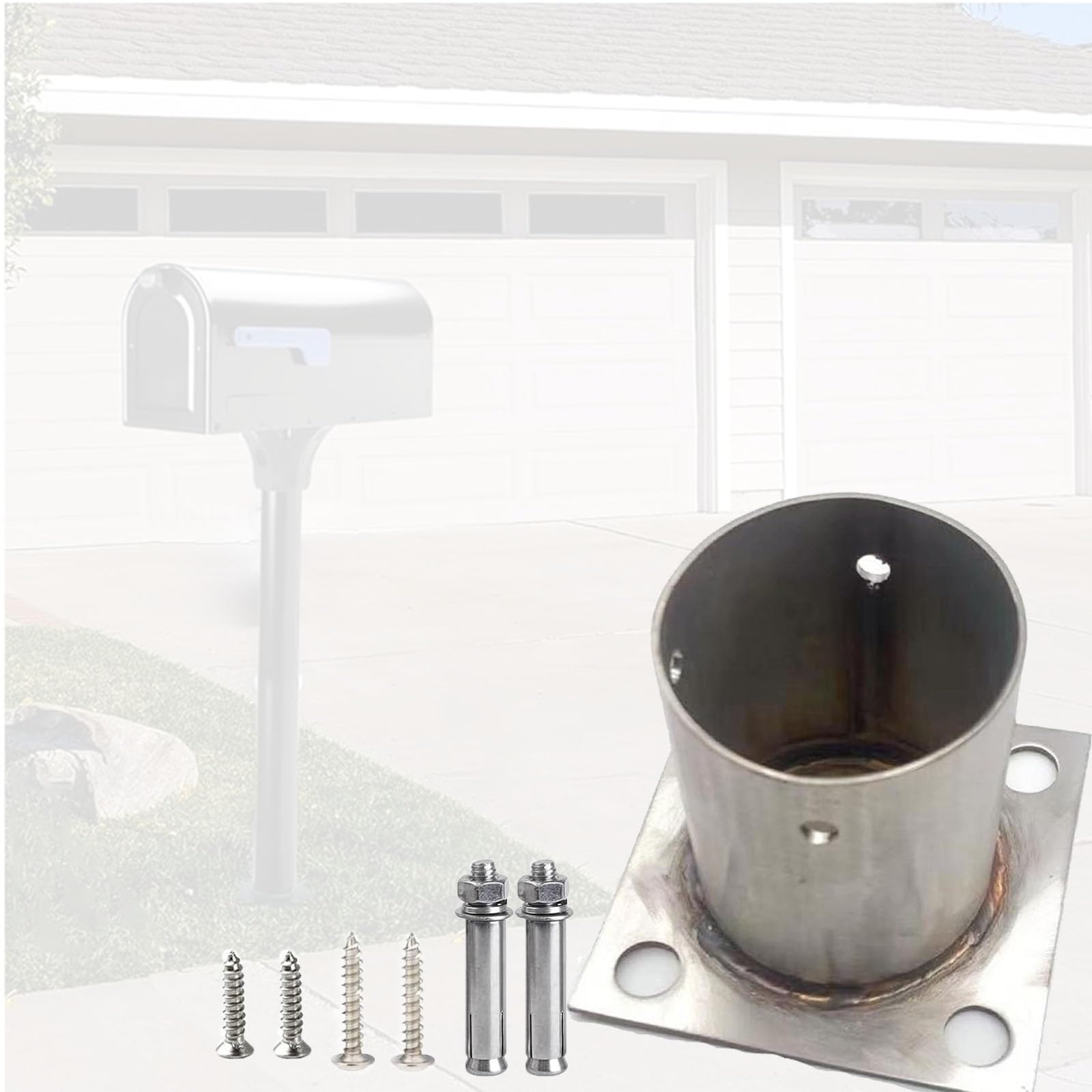 Uquwcuxfi One Color 304 Stainless Steel Post Base Bracket Kit - Bolt Down Anchor For Wood, Concrete, And Metal Posts - Adjustable Sizes(6Pcs 2.8Inx3in)