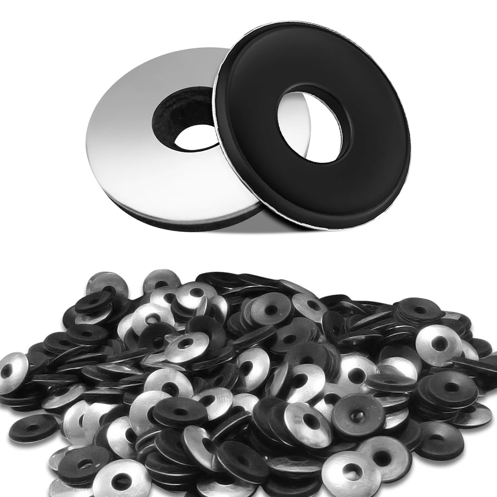 M6.3 x 16mm Rondelle di Tenuta EPDM, 200 pezzi 304 Acciaio Inossidabile Rondelle di Tenuta con Guarnizione Durevoli Rondelle Piatte per Macchinari Industriali Edilizia