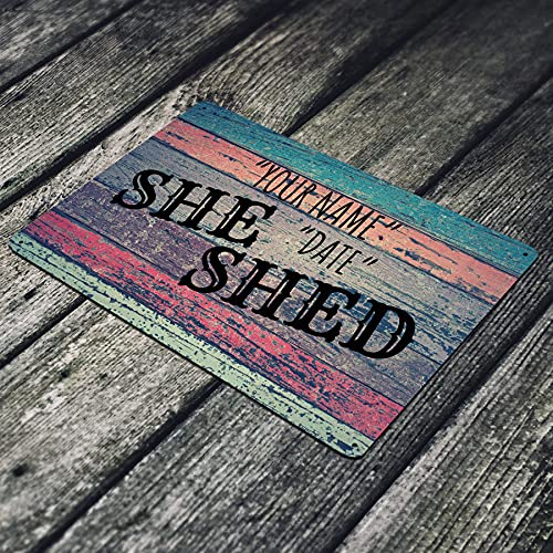 Custom Personal Gift Tin Sign | Add Your Own Custom Name | Personalize Sign for a Friend, Family or Co-worker | Makes a Great Gift | Aluminum Metal Tin Sign 12” x 8” | She Shed Sign Personalized - Custom Diva Den Sign - Women Cave Signs Make Great Gifts for Home Patio Kitchen Man Cave, Garage Metal Sign Decor | 8 x 12 In. - Image 5