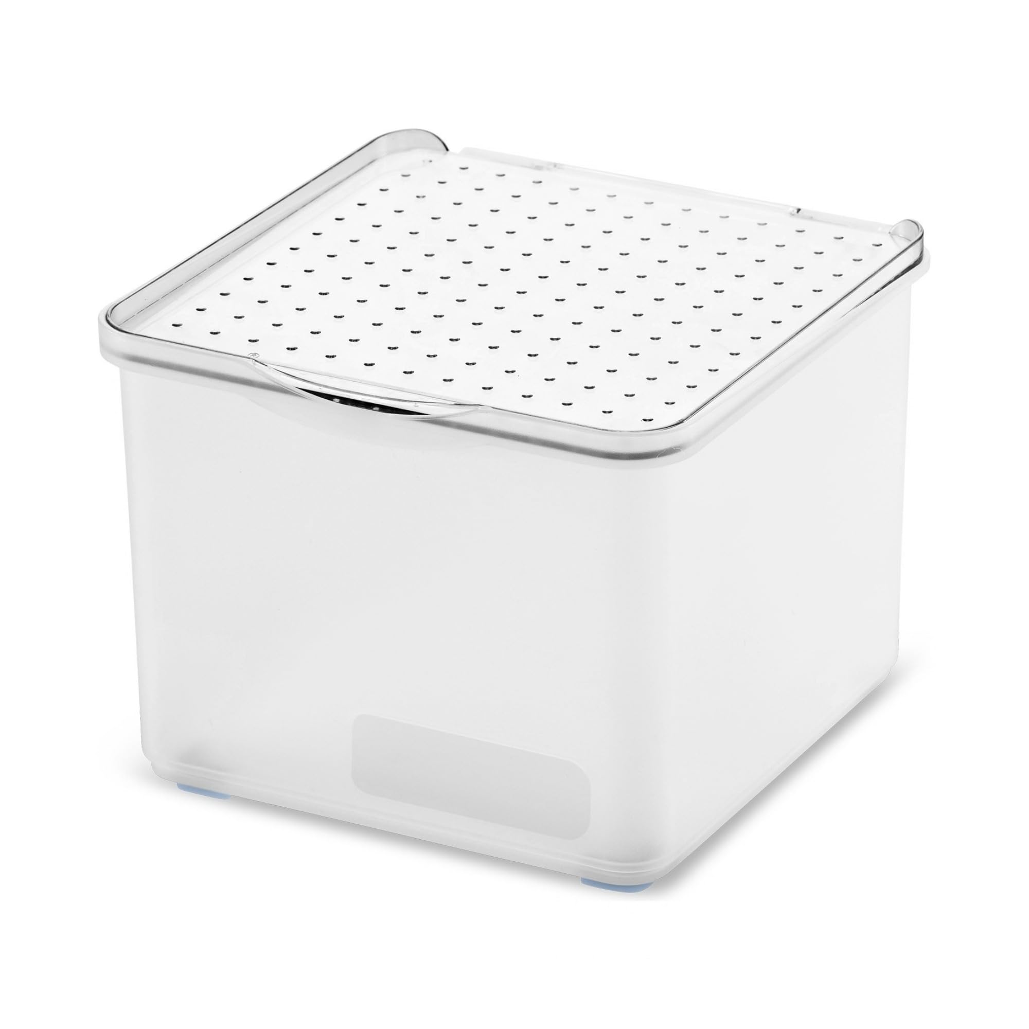 madesmart Frosted Lid Bin - Blue -1 madesmart Frosted Lid Bin - Blue -1