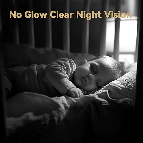 Miniatura 7 de ebemate Monitor de video WiFi para bebés con 2 cámaras, pantalla de 2.8 pulgadas con alcance de 1200 pies, WiFi encendidoapagado, visión nocturna