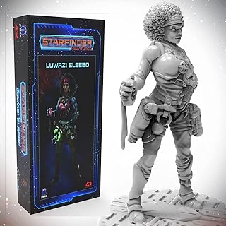 Starfinder Unpainted Miniatures: Luwazi Elsebo- 32mm Unpainted Plastic Miniatures by Archan Studio - for Kids and Adults Ages 14+