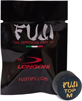 Longoni Fuji Sultan Laminated Billiard Pool Carom Cue Tip, 14 mm