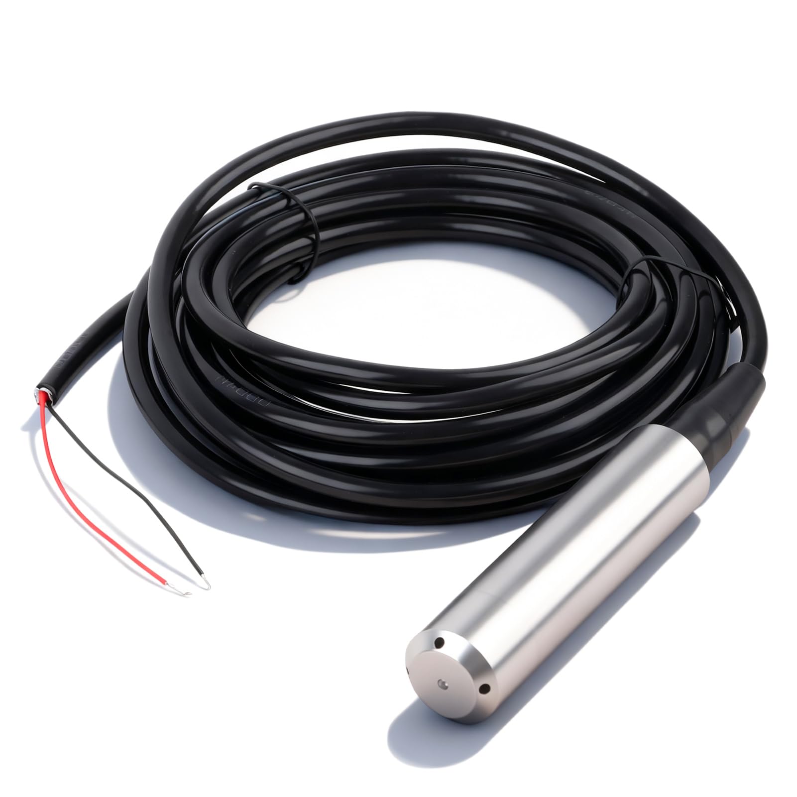 FüLlstandssensor 4-20mA, DC 24v 316L Edelstahl Eingang Flüssigkeitspegelsender Wasserspegelsensor Detektor 5m Kabel für Wasserpegel & Flüssiger (Reichweite 0-1 Meter)