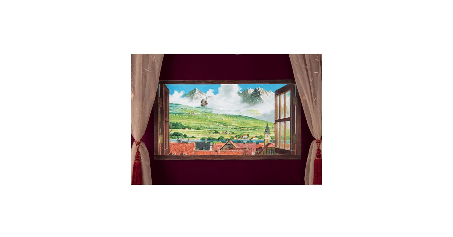 Amazon.co.jp: 美術館オリジナル 壁窓 「ハウルが来る町」 宮崎