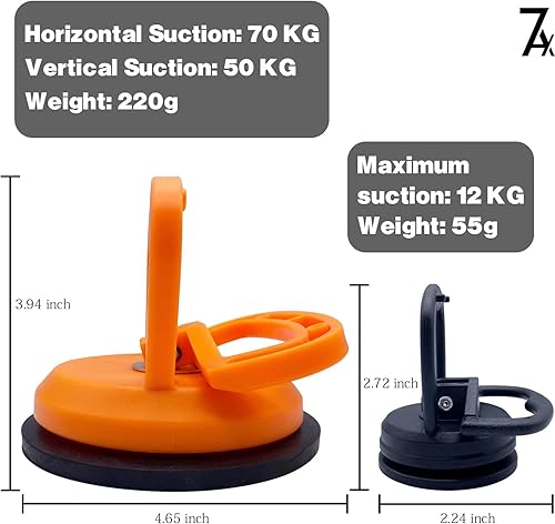 Miniatura 2 de Zax - Extractor de abolladuras con ventosa - 3 tazas para reparación de abolladuras de automóvil, vidrio, pantalla, azulejos, fácil de usar y ajustar