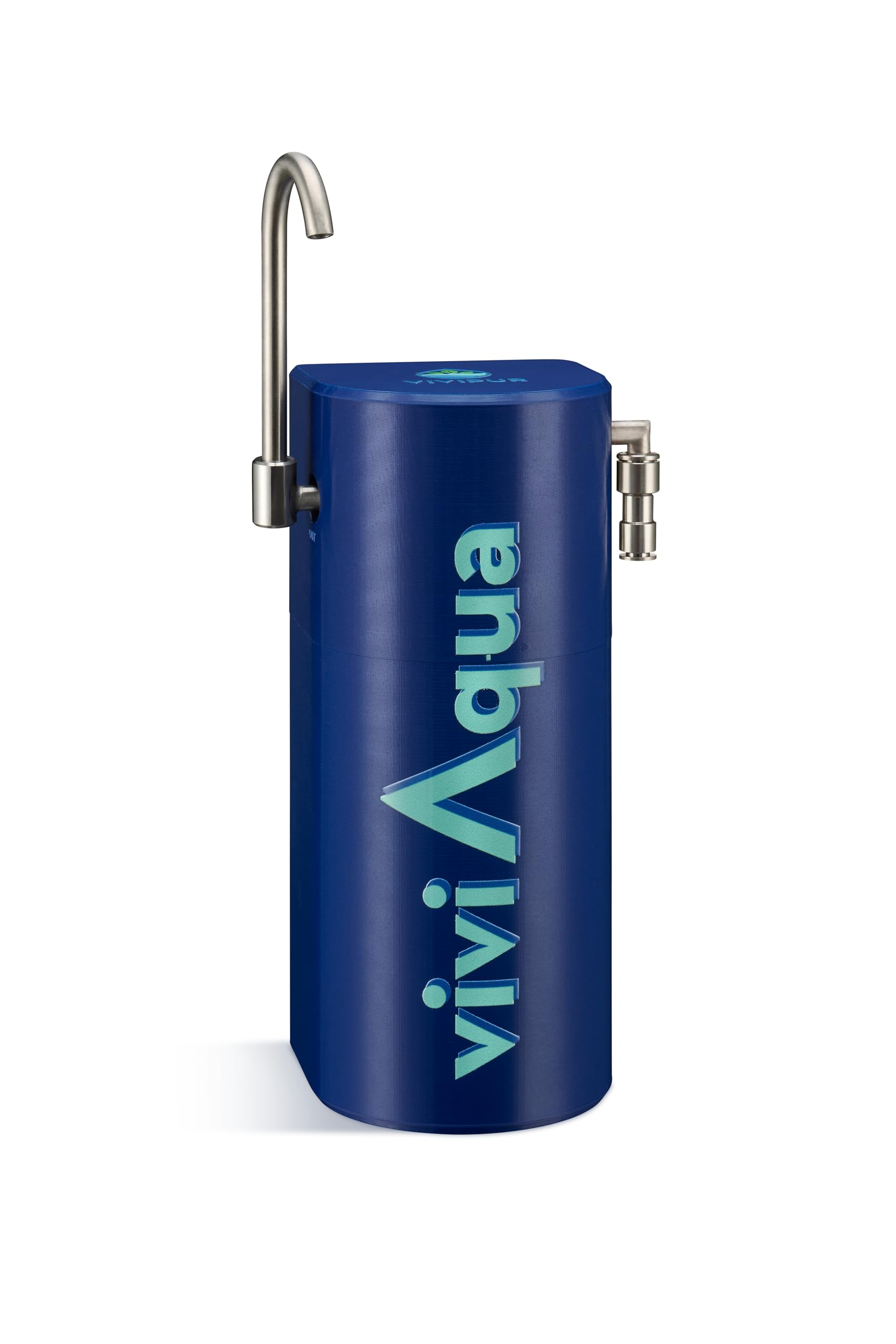 Depuratore Acqua Rubinetto con Filtro Antibatterico AG5. No Cloro, No Elettricità. Design esclusivo 14 Colori. Conforme DM174. Installazione 3 Minuti. Made in Italy. Model 2 (Blue Artico)
