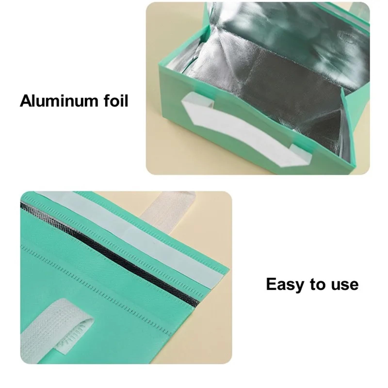 Bolsa IsotéRmica Para Comida 10 bolsas de tela no tejidas, bolsas de tela aislantes portátiles for alimentos, pasteles, bebidas, bolsas reutilizables for mantener el calor y el frío Termica Porta Alim