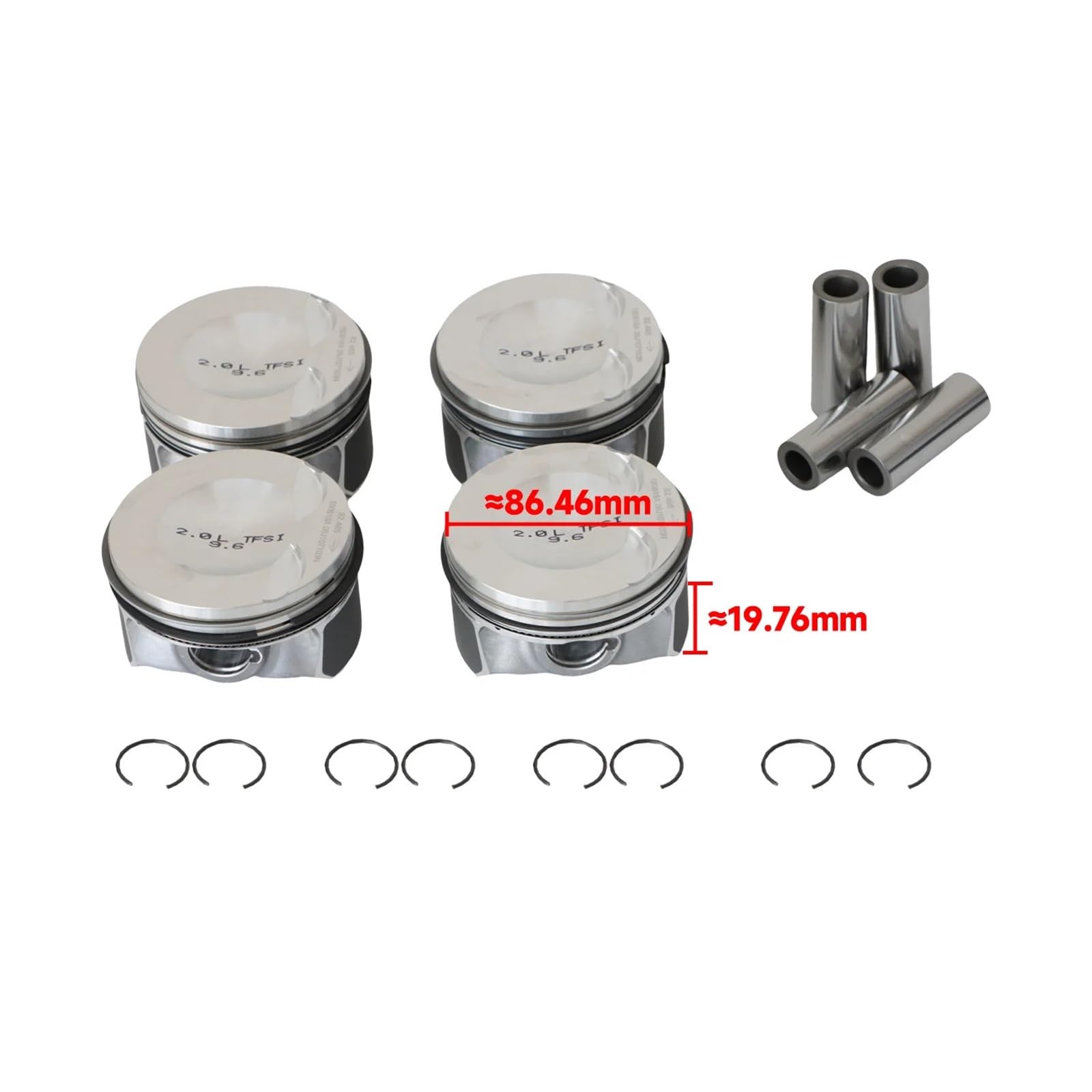 Pistoni per auto Pistoni e fasce elastiche motore 82,5 mm per VW GTI Passat per Tiguan per Audi A3 2.0TSI 2.0TFSI DOHC 16V EA888