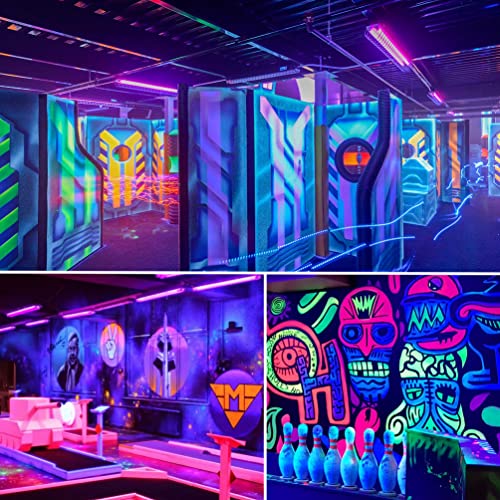 Upgraded 36W Led Black Light Bar, Premium Led Blacklight Flood Light With Plug+Switch+5Ft Cord, Light Up 21X21Ft Area, For Halloween Glow Fluorescent Party Bedroom Game Room Body Paint Stage Lighting #TOP4