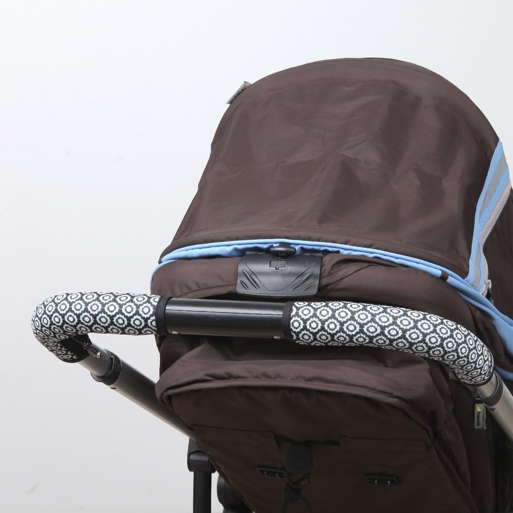 [Manito] Clean Grip STOKKE CRUSI Baby Pushchair Handle Cover (Flower_Black)