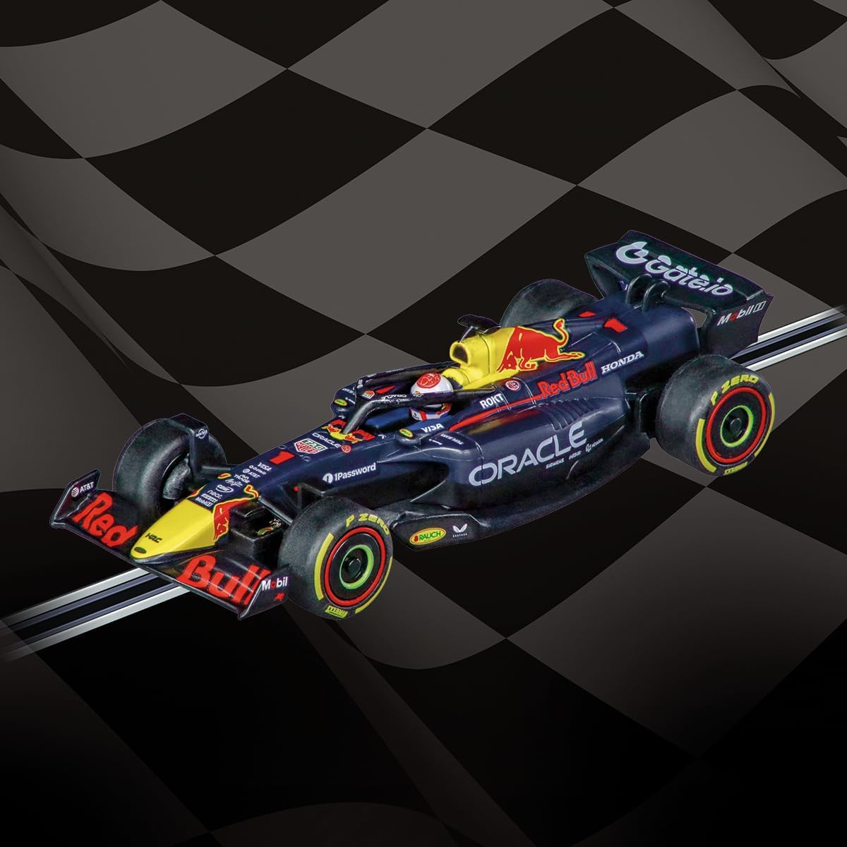 Carrera GO Slot Car 20064280 – Oracle Red Bull Racing RB21 M. Verstappen, No.1 (2025) 1:43 Scale Analog Vehicle
