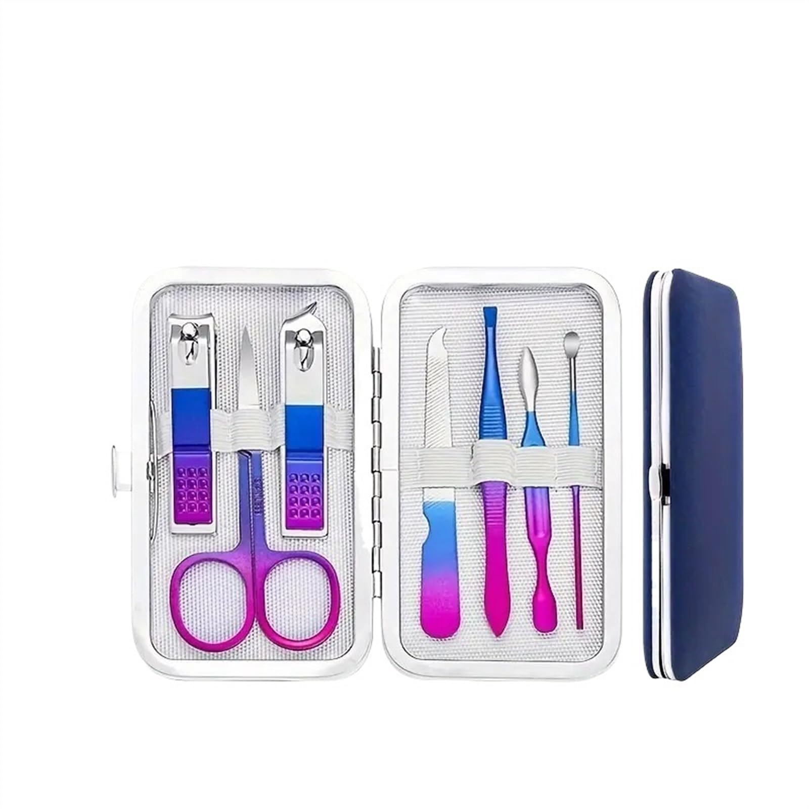 Narzędzia do manicure zestaw obcinaczy do paznokci ze stali nierdzewnej, kolorowe szczypce kosmetyczne, narzędzia do manicure, nowy, 7-15 zestawów opcjonalnych obcinaczy do paznokci (7