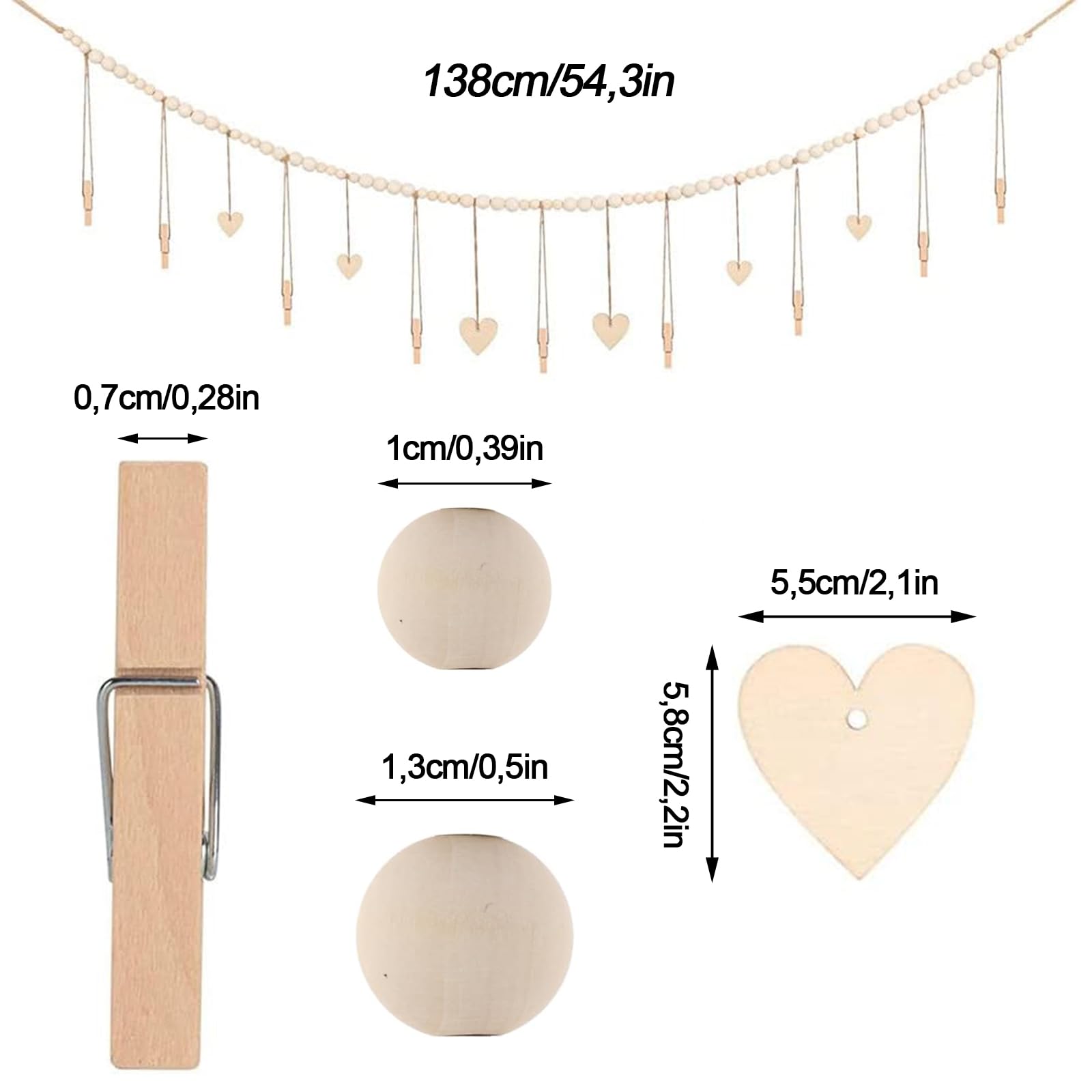 DOLITY Présentoir Photo Mural Macramé Organisateur de Photos Porte-Cartes Cadre 40cmx110cm