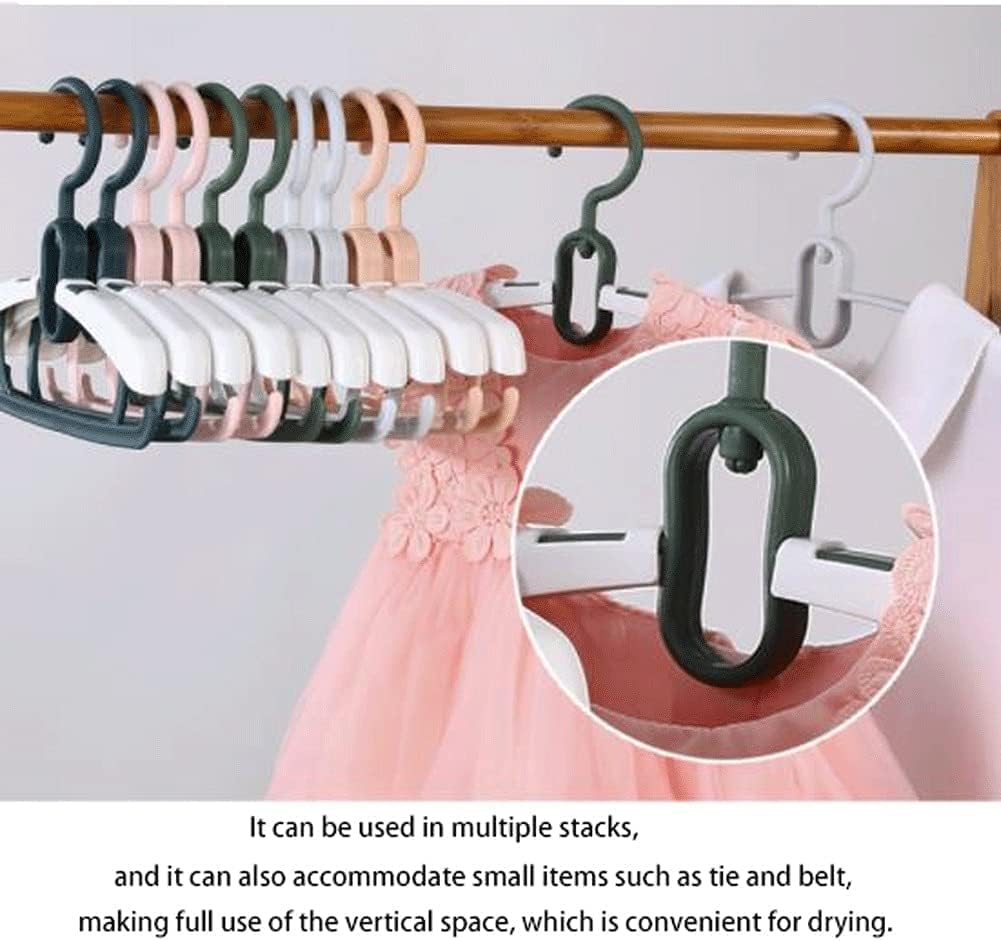 Hangers 10 Pieces Hangers, Multifunctional Children's Clothes Hanger, Retractable Anti Slip Durable & Slim Lightweight Coat Hanger Minimalist