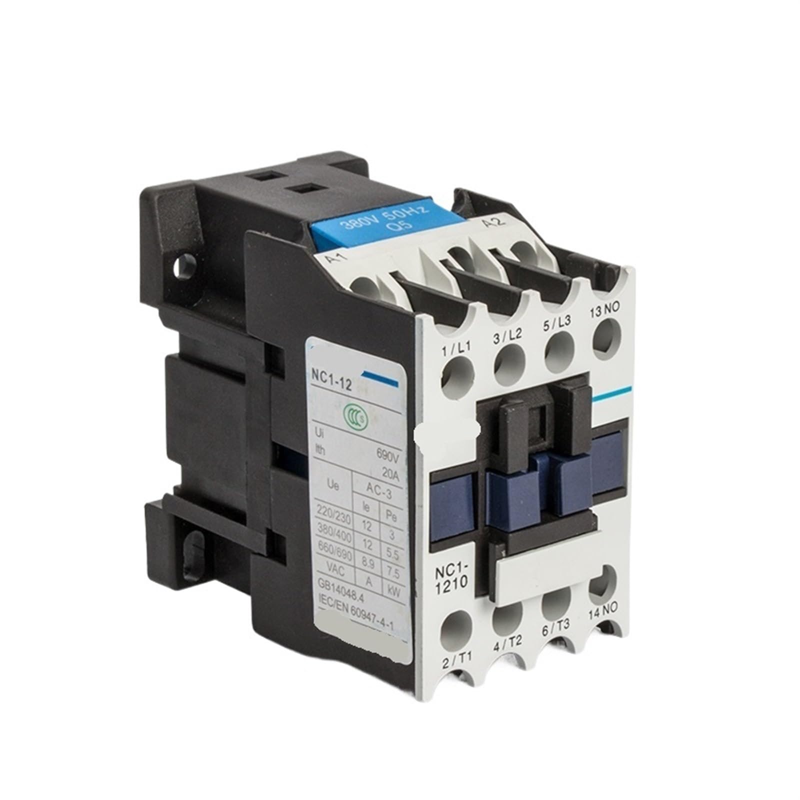 JCLPJBYJI 1Pcs Ac Contactor Electrical CJX2 LC1 NC1-1210 Ac220V Communication 220V 380V 110V Contator Din Rail Mount(AC 220V)