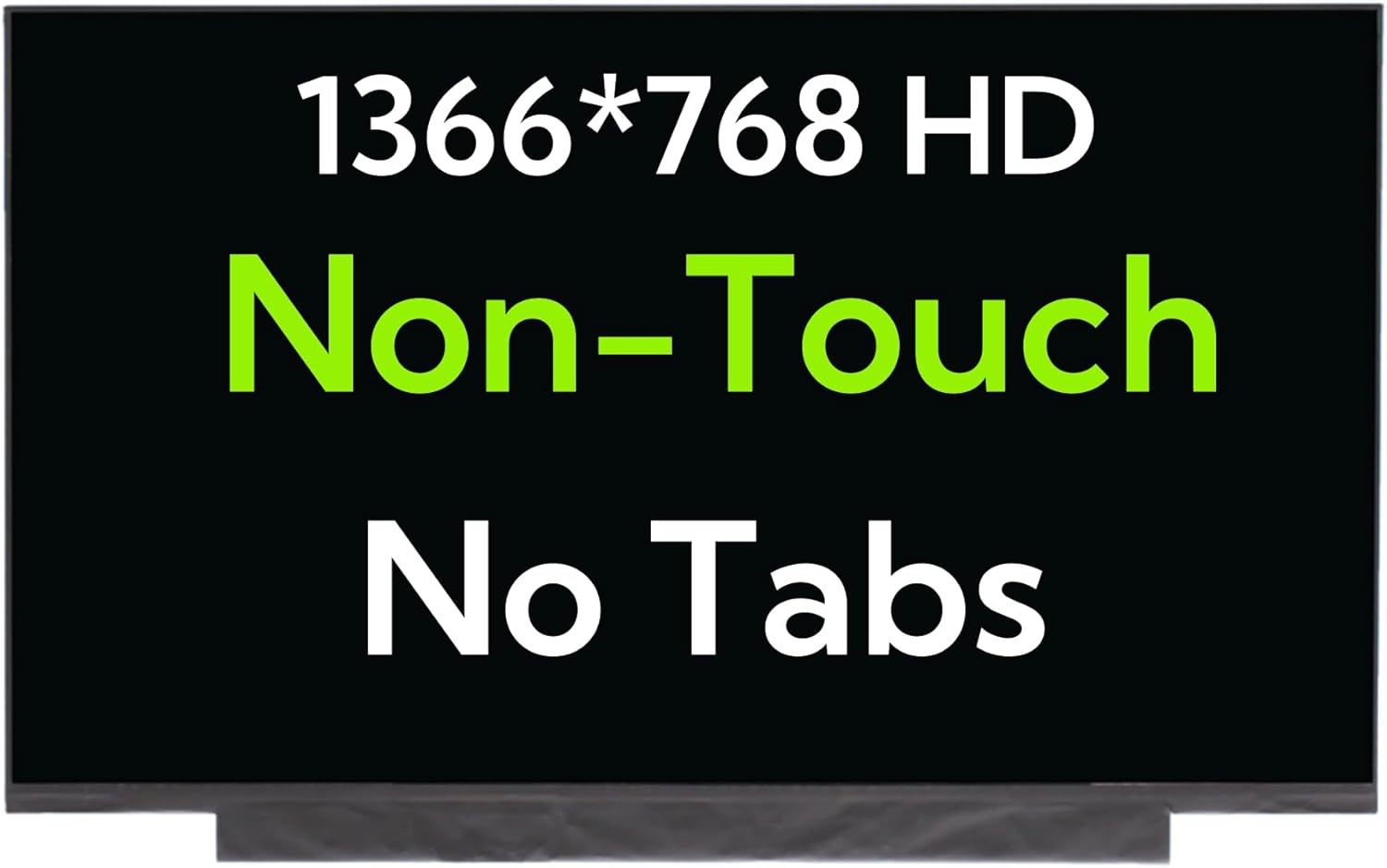 14" HD LCD Screen Replacement for HP 14-DQ0002DX 14-DQ0051DX 14-DQ0052DX 14-DQ0054DX 14-DQ0055DX L61948-001 NT140WHM-N34 N140BGA-EB4 REV C5 NT140WHM-N51 V8.0 LED Display (Not for FHD/Touch Version)