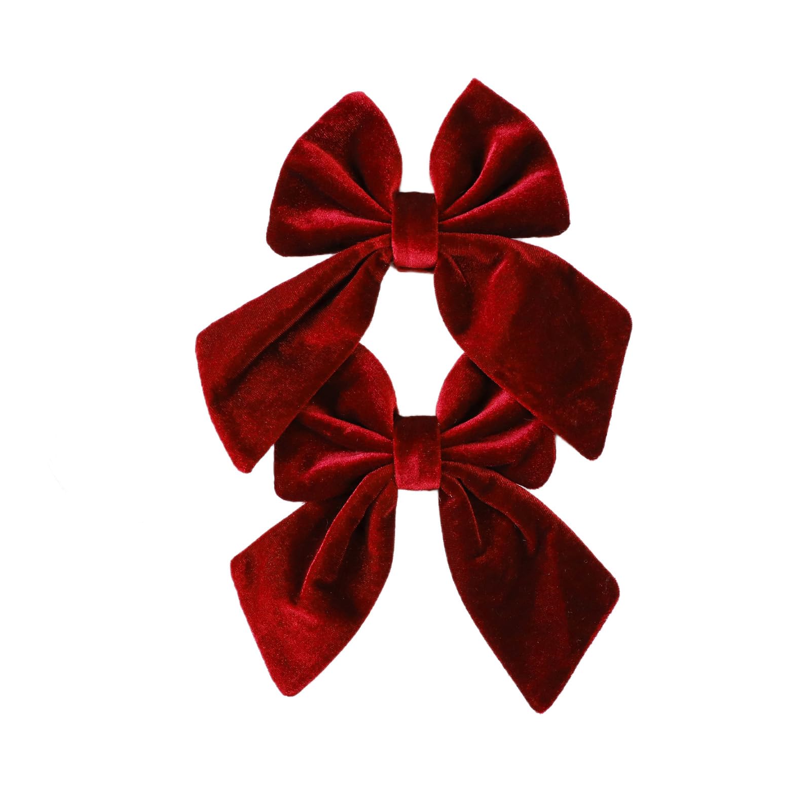 Jazuaiao Multiple Use Velvety Bowknots Set of 2 Premium Christmas Ornament for Tree Decorations and Table Centerpieces Festival Velvety Bowknot Ornament
