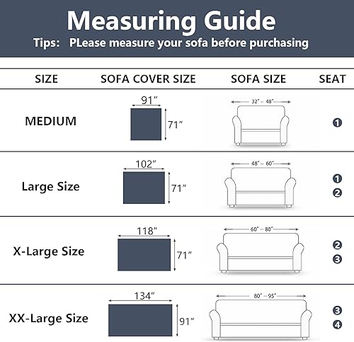 Miniatura 7 de MEETSKY Fundas de sofá para sofá modular en forma de L, fundas para sofá reclinable de 3 asientos, lavable, suave, mantas decorativas para sala de