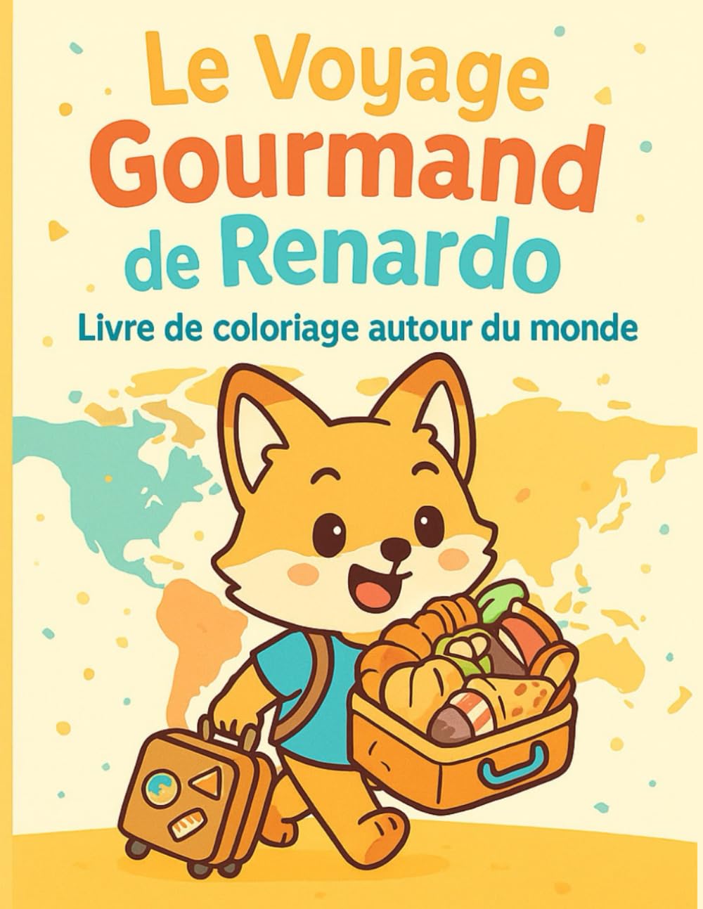 Le Voyage Gourmand de Renardo: Livre de coloriage autour du monde – 20 scènes mignonnes à colorier pour enfants