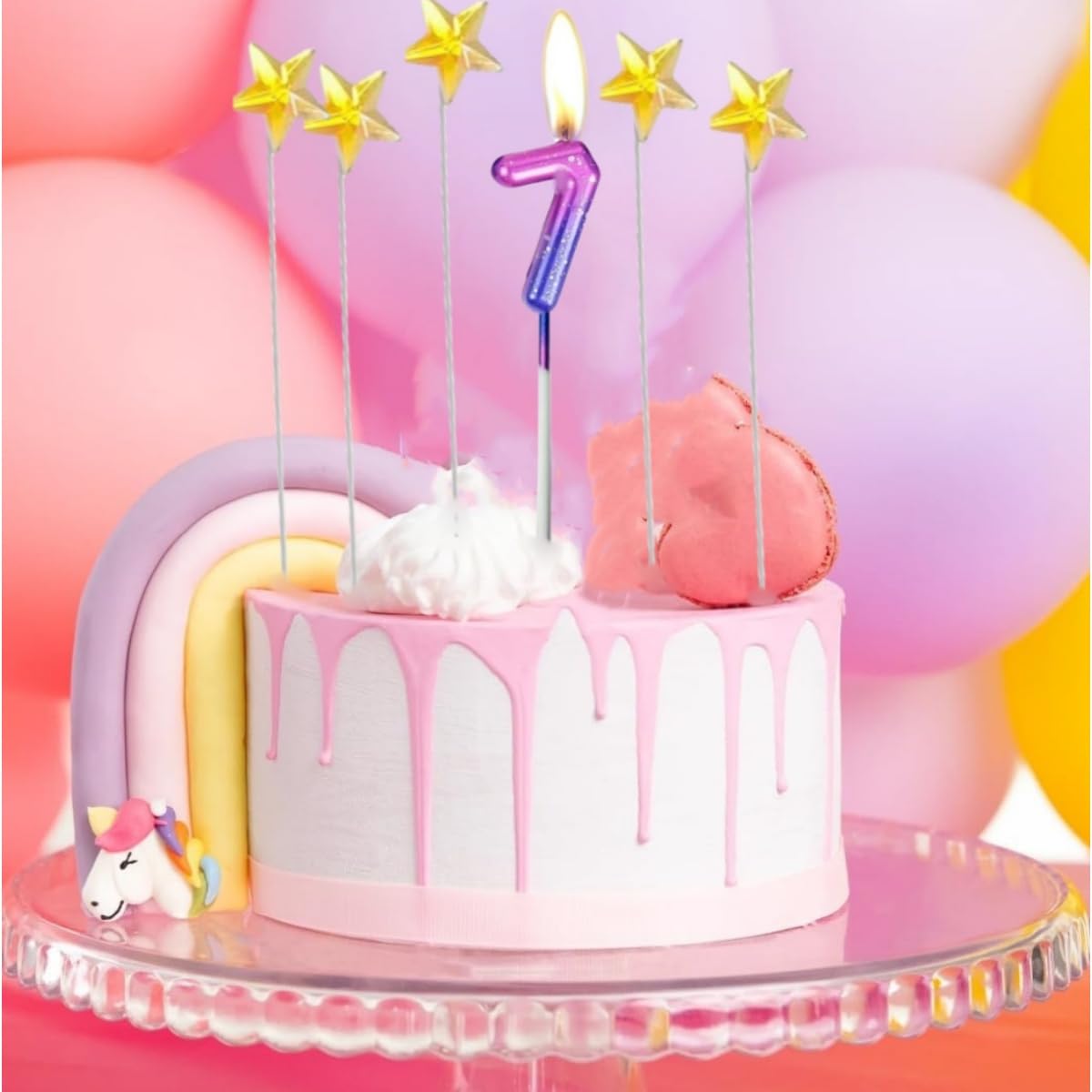 Bougie Anniversaire Rose Chiffre 5 - Décorer Pour La Fête