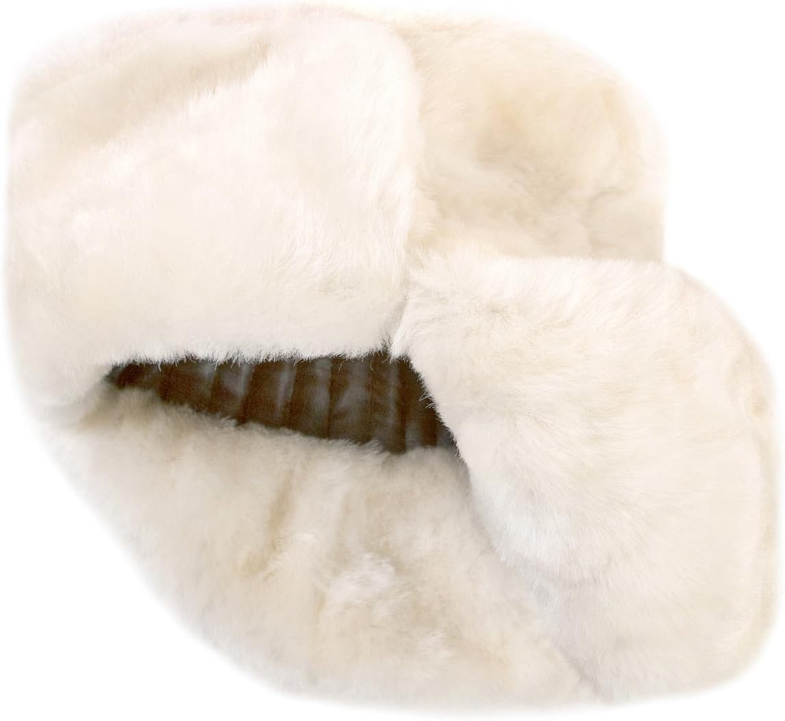 Winter Hat: White Lambskin, with Soviet Navy officer insignia