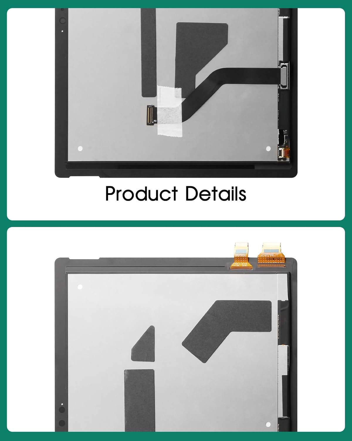 for Microsoft Surface Pro Screen Replacement for Microsoft Surface Pro 7 1866 LP123WQ2 LCD Display Touch Digitizer Touchscreen Faceplate Repair Kits 12.3"(Black)