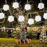 Baung Christmas String Lights Outdoors,4 Pack 7.98' Sphere Ball Tree Garden Globe Lights for Home, Party, Christmas, Porch Patio,Wedding, Garden,Tree Decoration with Memory Function Plug