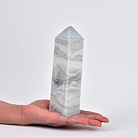 Vista 109 de JIC Gem Extra Large Rare Dendritic Jade Crystal Tower Natural Quartz Crystal Tower Point Wand Large Crystals and Stone Energy Crystal Wand Home