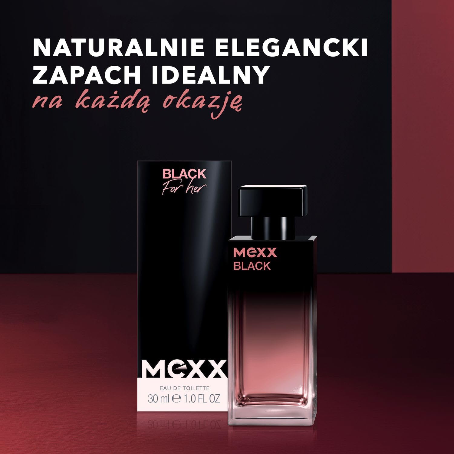 Mexx Black Woda Toaletowa dla Kobiet, o Kwiatowo-Owocowym Zapachu, 30 ml