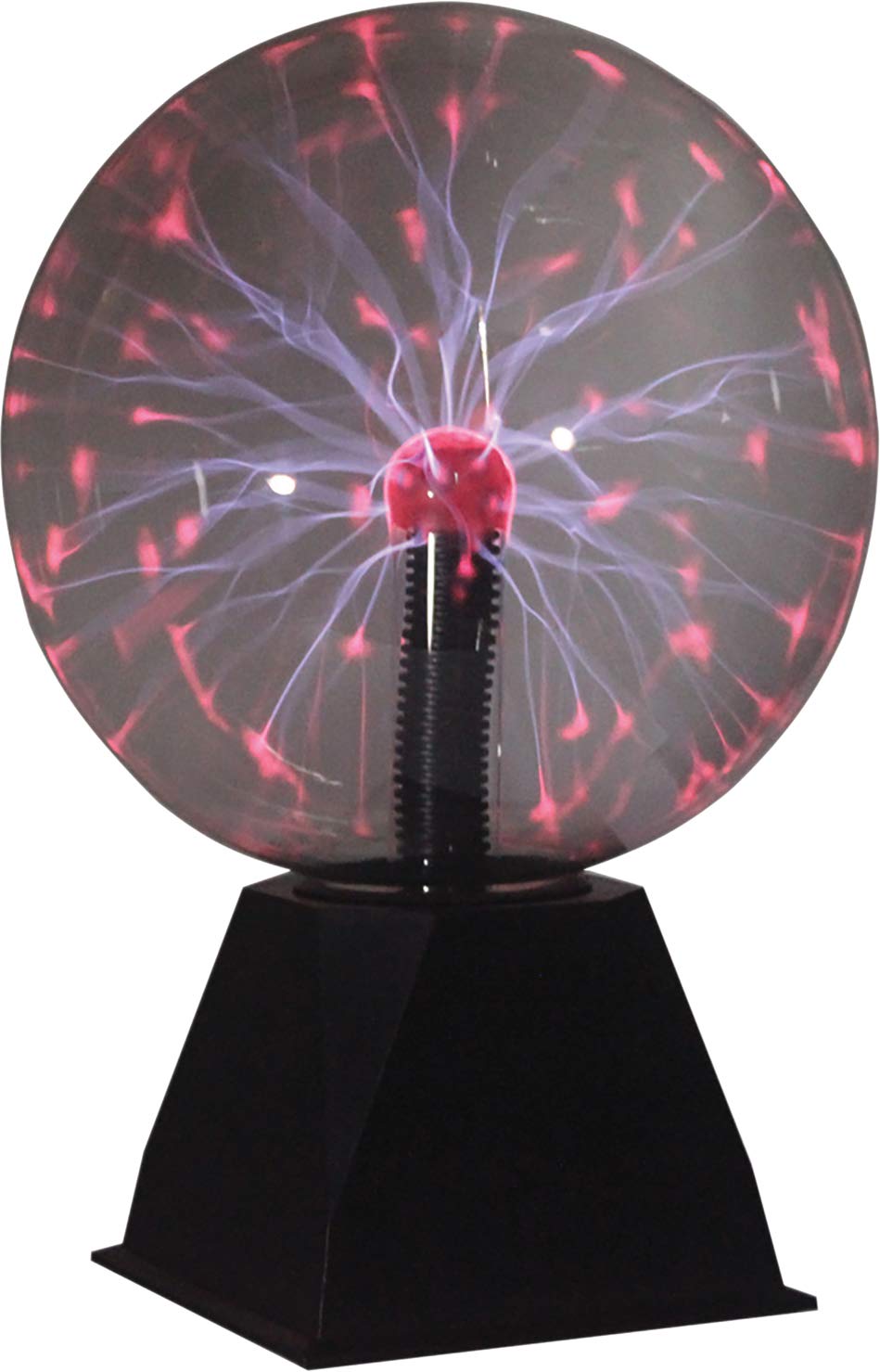 Netagon Black 8 Inch Retro Lightning Effect Contact Sensitive Round Lava Light Globe Lamp Plasma Ball