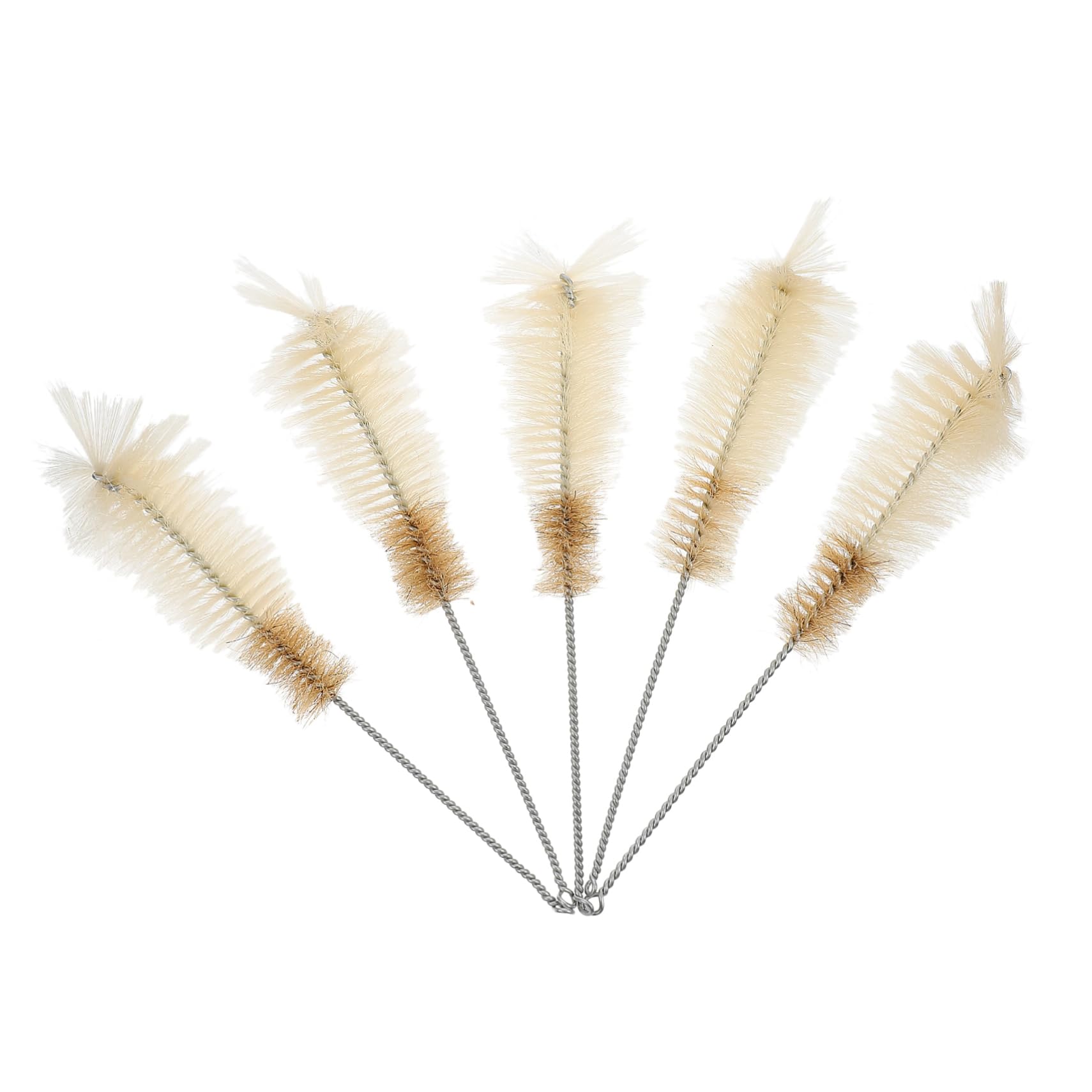 Unomor 1set Nylon Bristle Laboratory Flask Cleaning Brush Conical Boiling Flask Brush for Cleaning 5pcs