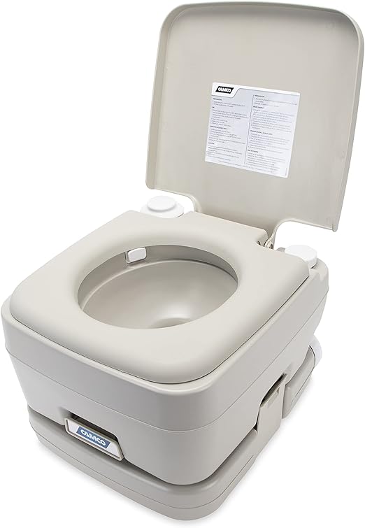 Camco Portable Travel Toilet Features BellowType Flush and Sealing
