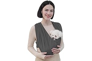 COOLWAVE: Premium Dog Sling Carrier in Dark Grey for Comfortable Hands-Free Pet Transport