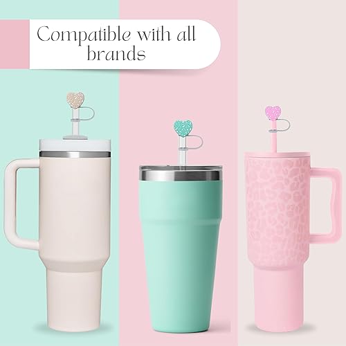 Miniatura 2 de Stanley - Juego de 4 tapas de popote para copa Stanley, paquete de 0.394 in, bonitas fundas de popote de 40 onzas, accesorios para vasos Stanley