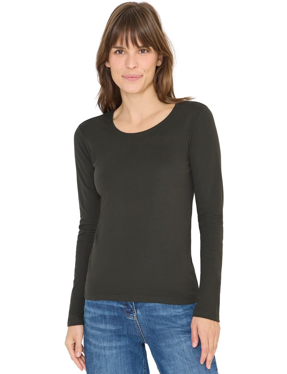 Cecil Damen Basic Langarmshirt