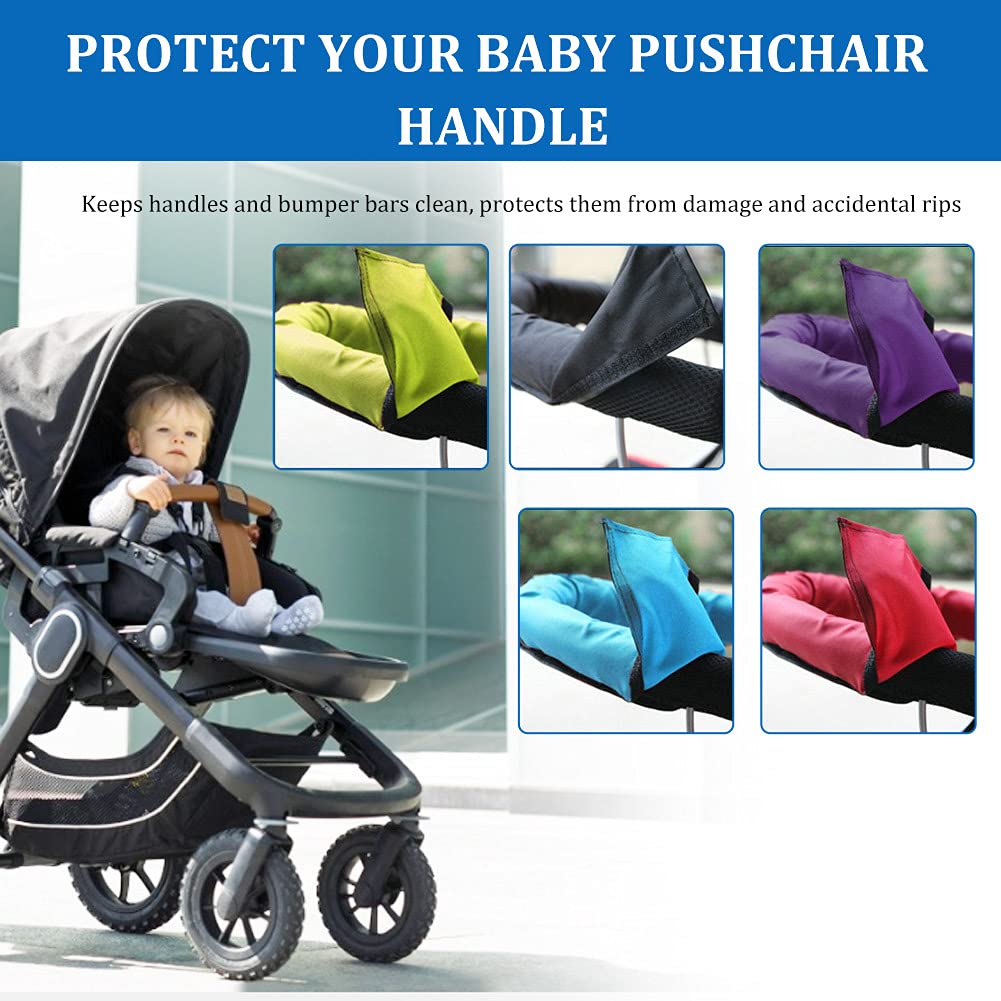 Wytino Copertura per Manubrio Passeggino per Bambino, Passeggino per Bambino Passeggino per Manubrio in Tessuto Copertura per Manubrio Protezione per Maniglie per Carrozzina(Viola)