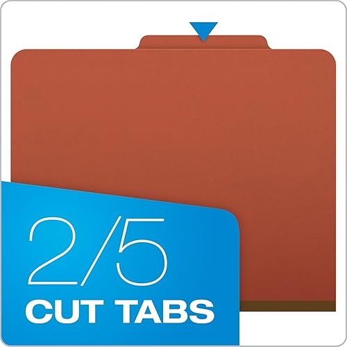 Miniatura 6 de Pendaflex Pendaflex Pressguard fólders de clasificación tamaño carta 6 secciones 10 por caja Rojo