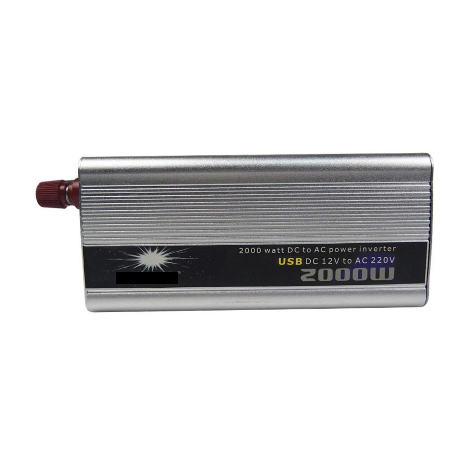 CUDTAPI Pure Sine Wave Car Inverter 12V 220 500W 1000W 1500W 2000W DC To AC Voltage Converter Modified Pure Sine Wave Power Transmission Electricity Aluminium(2000W,Onecolor,60Hz)