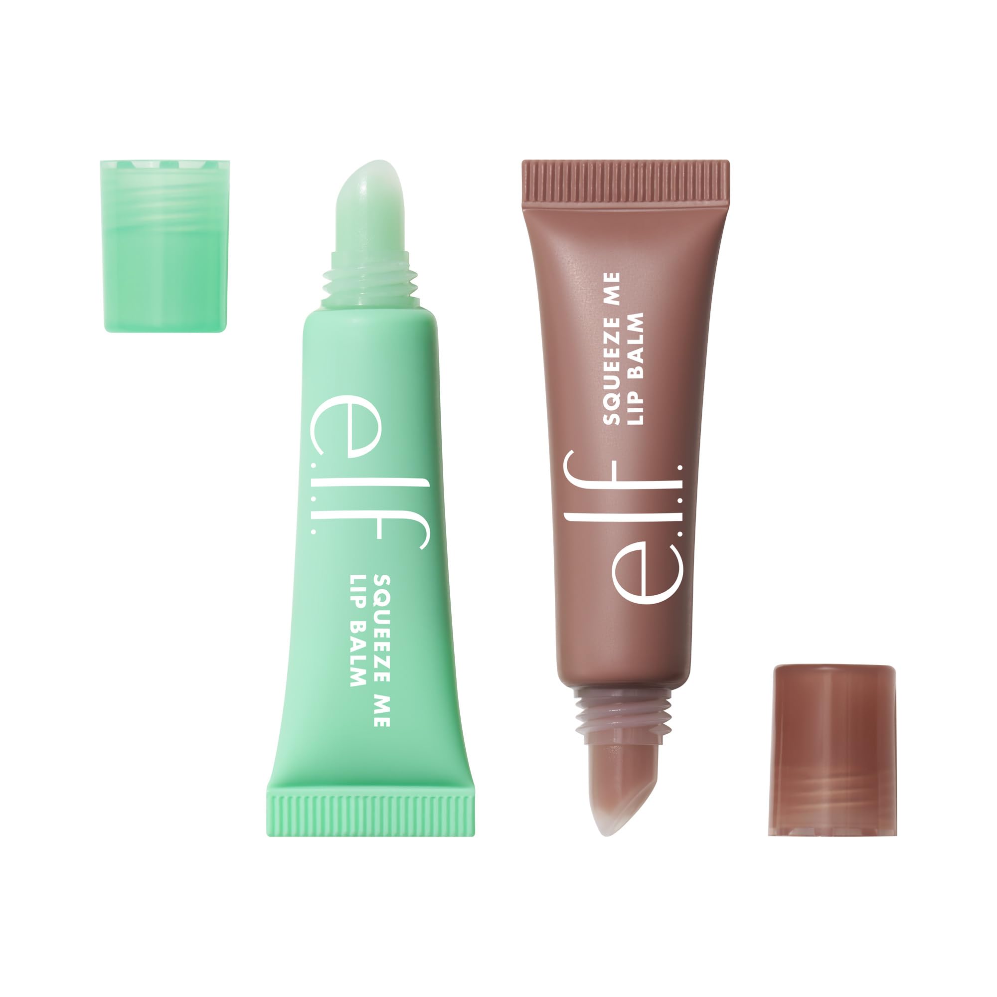 e.l.f. Squeeze Me More Lip Balm Duo, balsamo labbra idratante per un tocco di colore sheer, arricchito con acido ialuronico, prodotto vegano e non testato sugli animali, MINT/CHOCOLATE