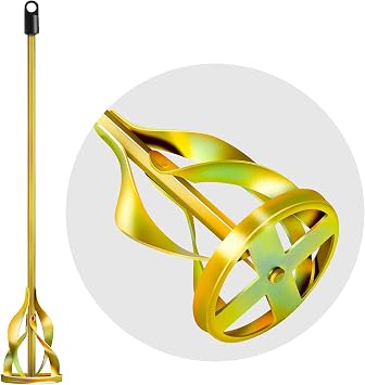 Paint Mixer for Drill, Upgraded 4-Blade 2.76" Helix Mixing Paddle Rust-Proof Paint Stirrer, Fits All Standard Drills for 1-5 Gallon Bucket, Paints, Resin, Epoxy, Mud, and Slurry