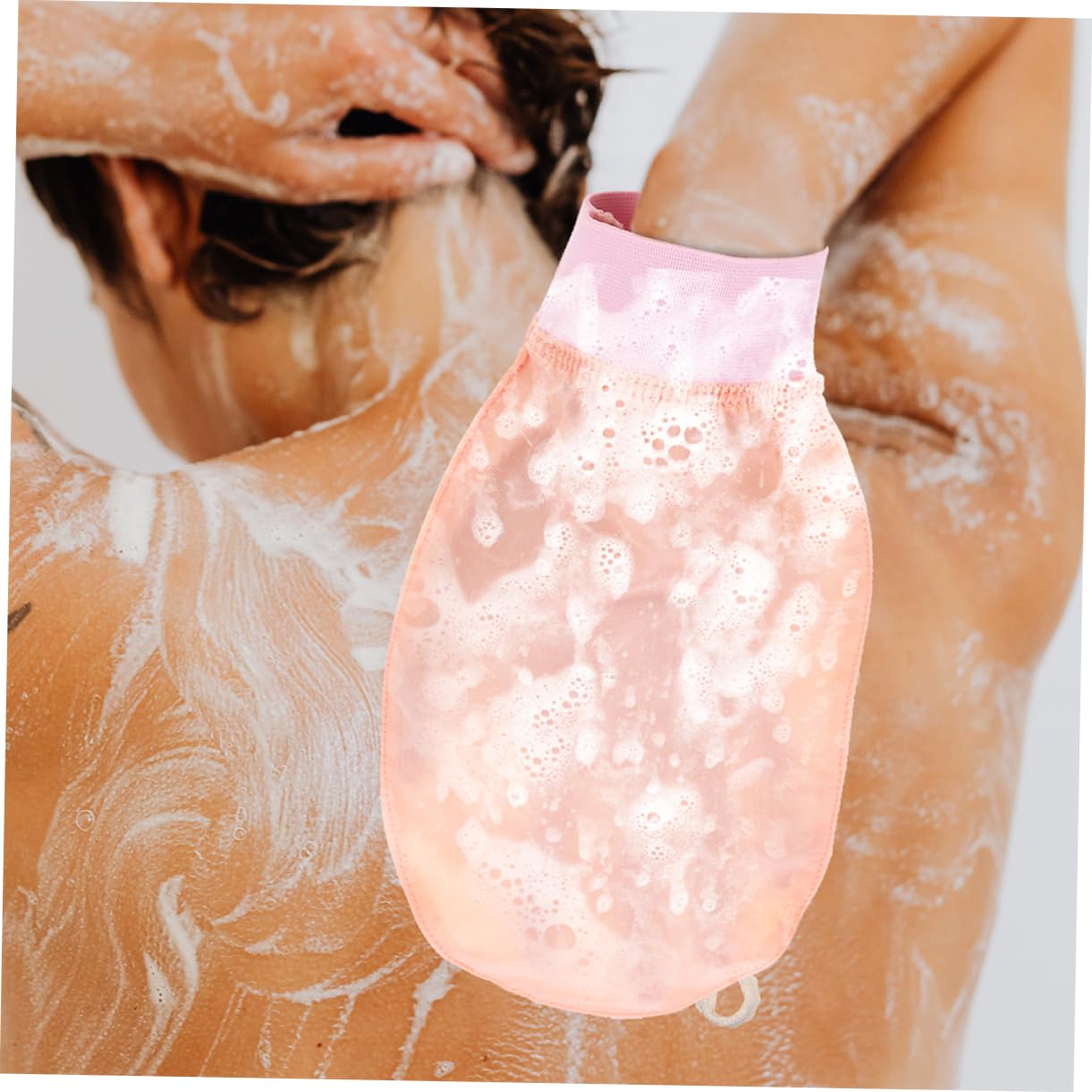 FOMIYES 10 Piezas toalla de barro guantes de limpieza guante de fregar manopla exfoliante suave toallita de baño herramienta guantes de baño toalla de baño Seda rosa