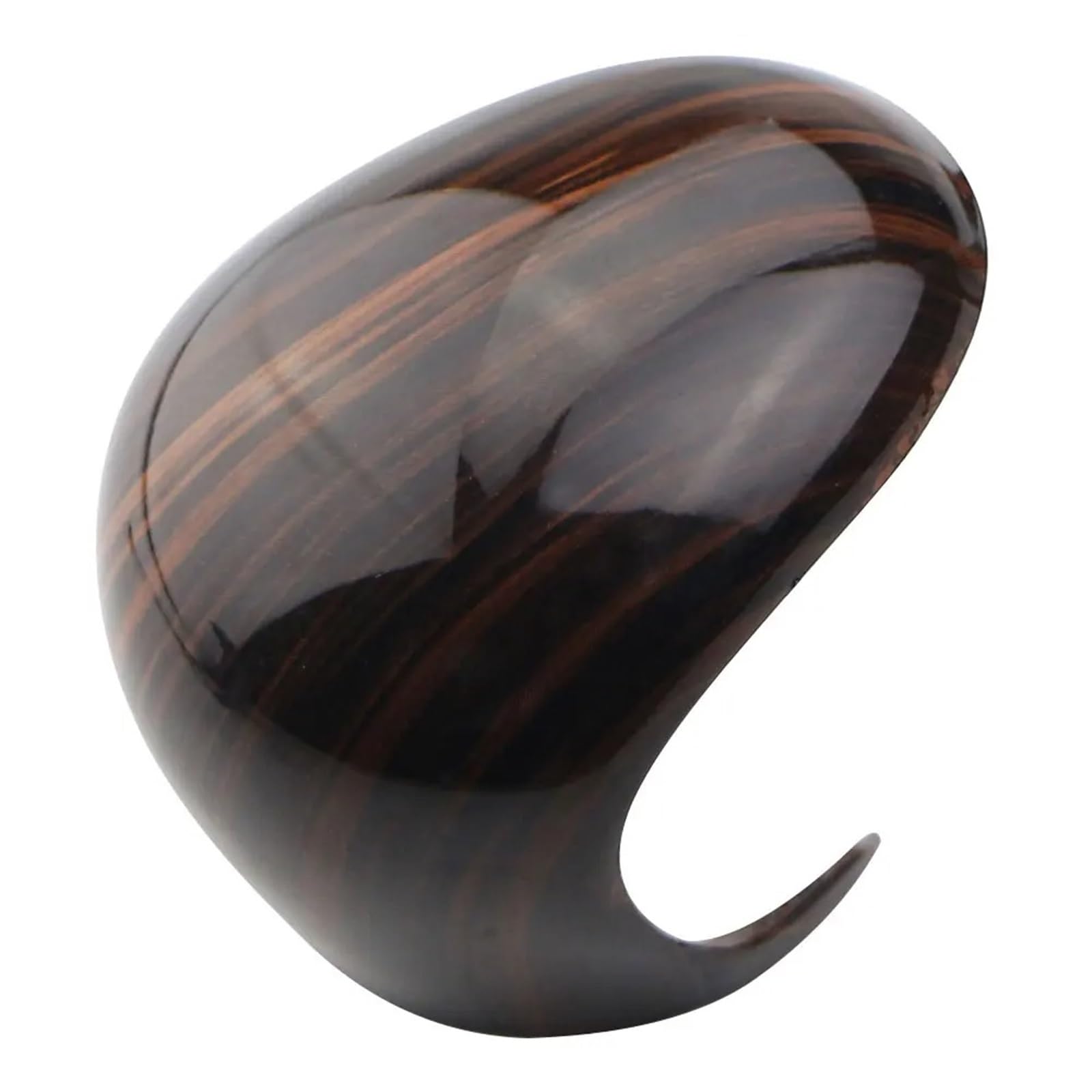 DWTNMEX Gear Shift Knob for Toyota for CHR 2016-2020 ABS Car Gear Head Shift Knob Protection Cover AT Collars(Wooden Black)