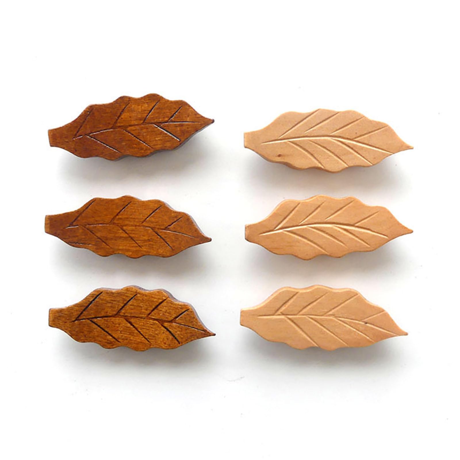 5 Supporti Per Bacchette In Legno A Forma Di Foglia - Porta Bacchette Giapponese Style - Foto 3