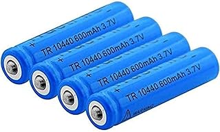 3 7v 600mah 10440 Lithium Li Ion Batteries Rechargeable Batteries for Torch Led Light Flashlight Remote Control-4pcs