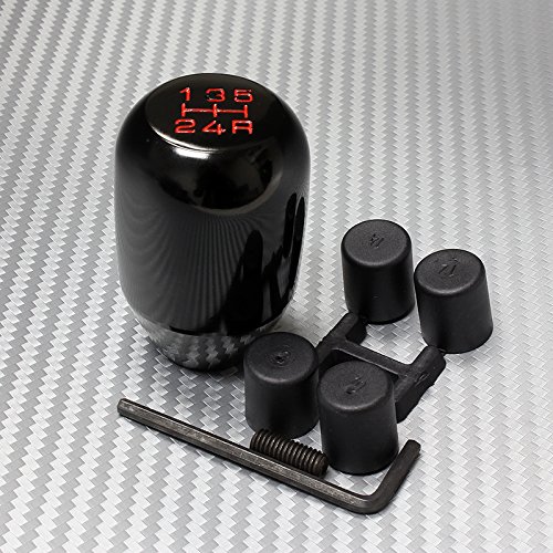Universal Type-R Style Black 5 Speed Manual Mt Aluminum Gear Stick Shift Knob #TOP5