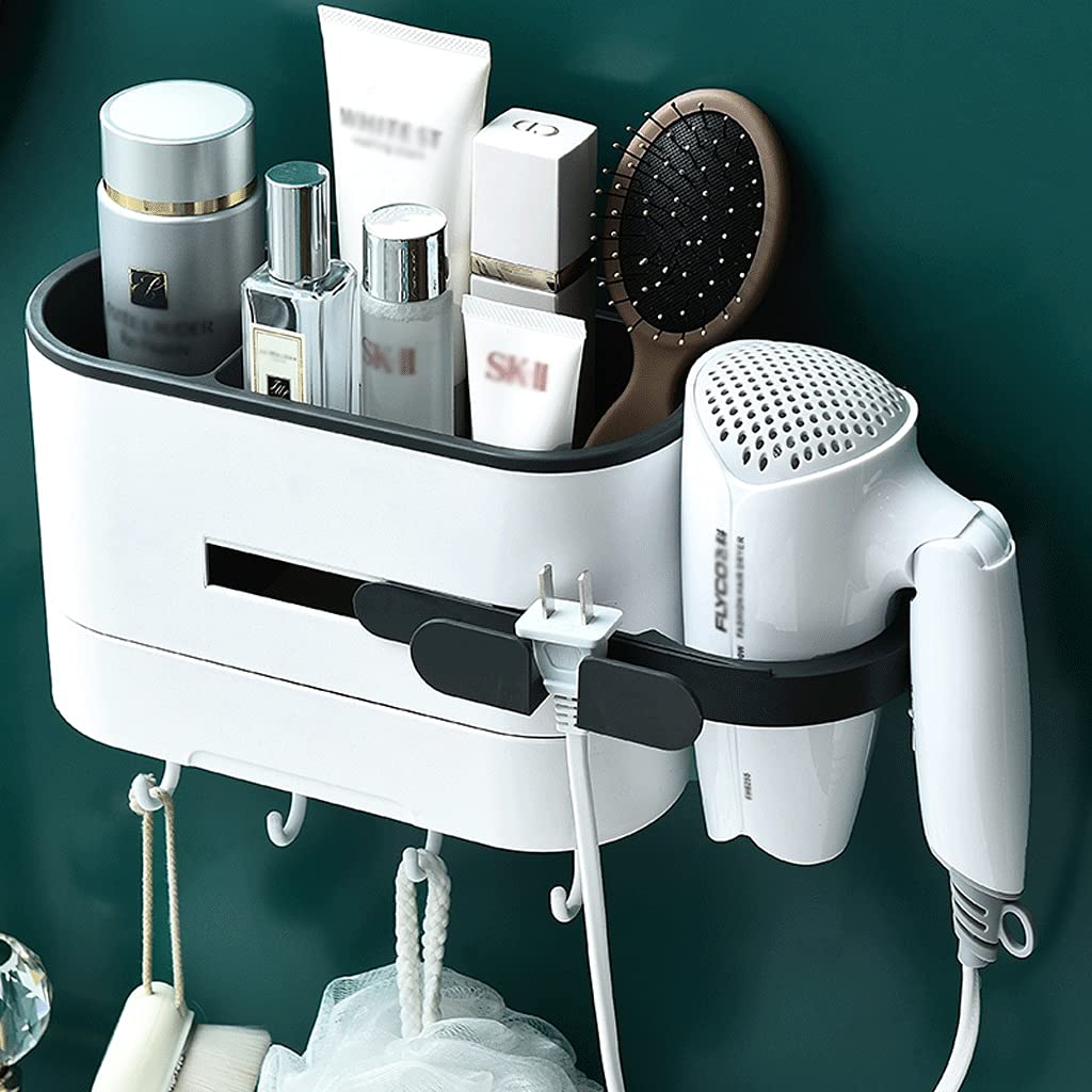 Supporto per Asciugacapelli Asciugacapelli a Muro Rack Creativo Multifunzione asciugacapelli Rack for la casa Bagno asciugacapelli for asciugacapelli Rack Rack Mensola di asciugacapelli (Color : A)