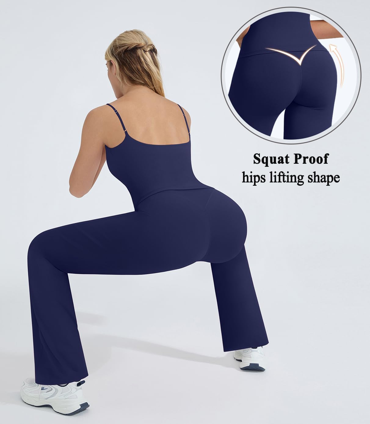 OMKAGI Workout Sets for Women Padded Tank Tops Matching Straight Leg Yoga Outfits