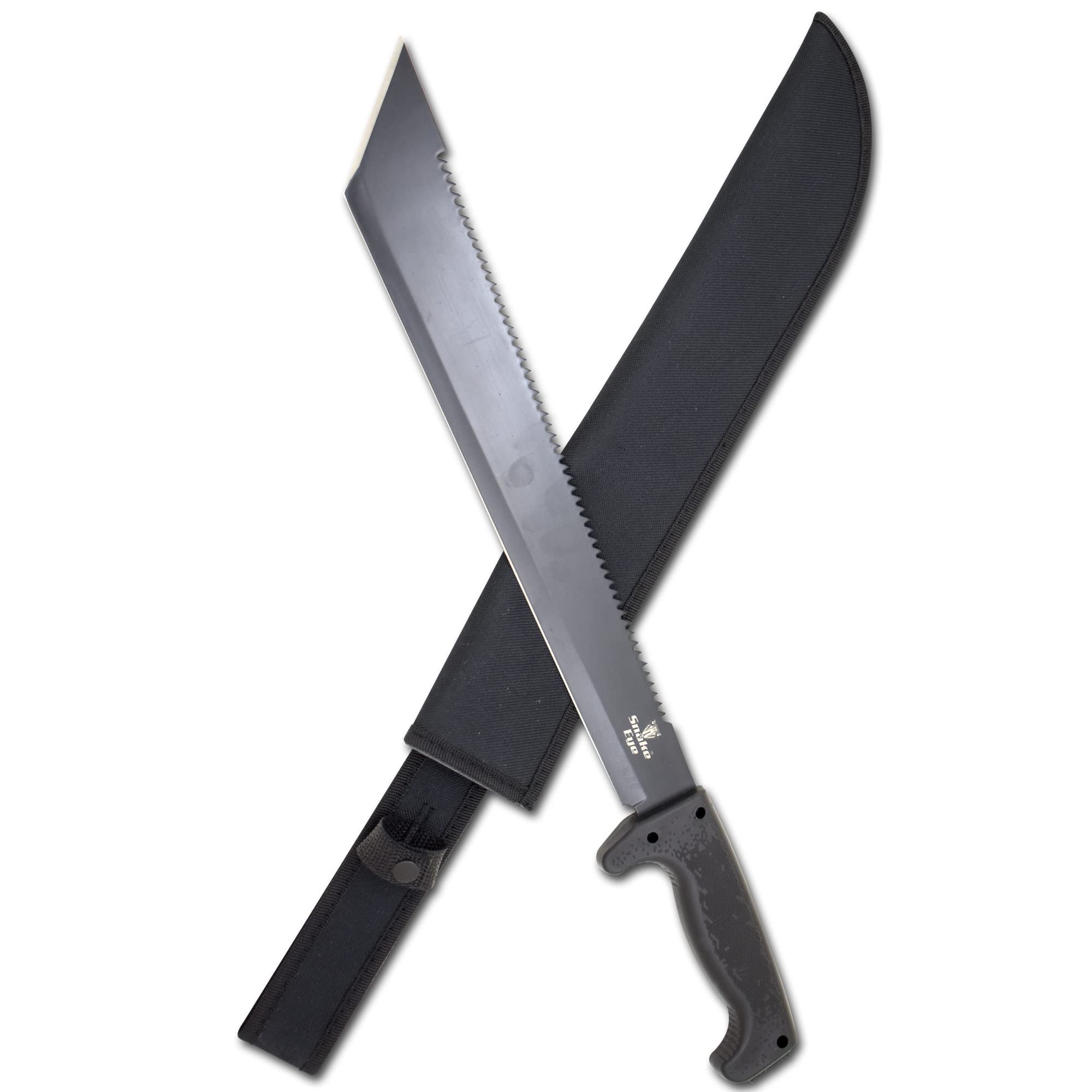 Snake Eye Machete with Heavy Duty Construction-Ergonomic Non-Slip Handle and Belt Sheath for Gardening, Land-Management, Bushcraft, Hunting and Outdoor