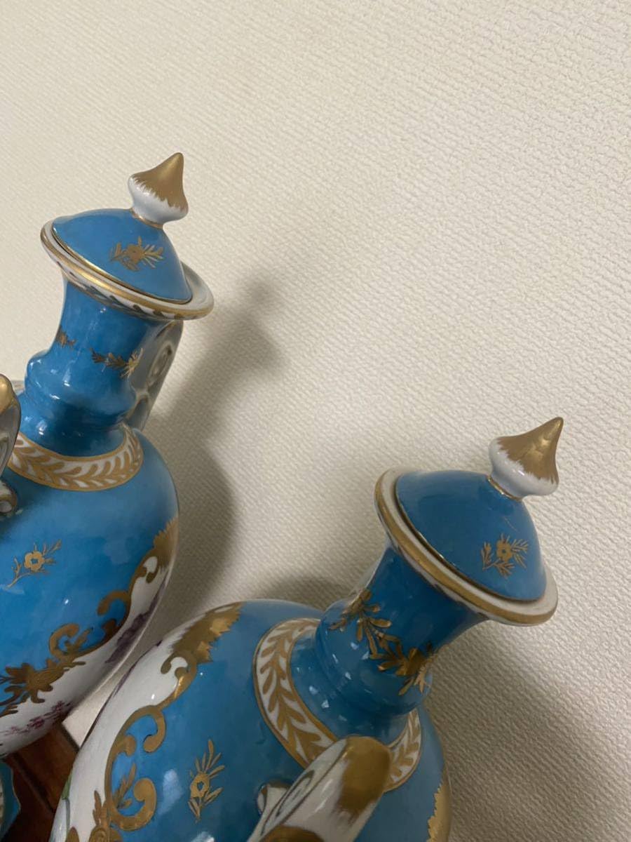 Amazon.co.jp: 洋磁花器 色絵 彩 花瓶 壺 一對 : ホーム＆キッチン